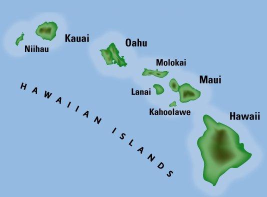 map-hawaiian-islands